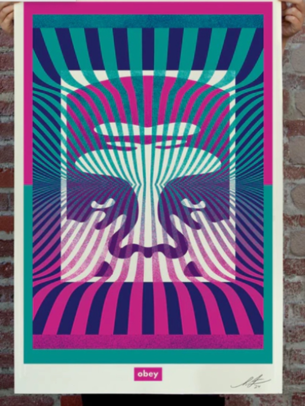 Obey Op Art Icon Offset Shepard Fairey Lithograph - Signed - Wall Art 24 x 36 :)